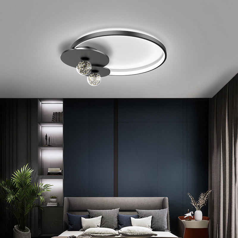 LED Ceiling Light Fixture Flush Mount Lighting Glass Light Ringed Light Living Room Light