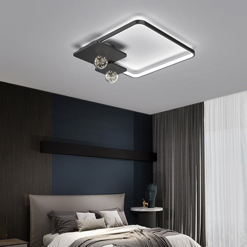 LED Ceiling Light Fixture Flush Mount Lighting Glass Light Ringed Light Living Room Light