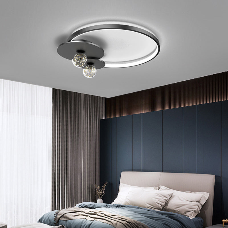 LED Ceiling Light Fixture Flush Mount Lighting Glass Light Ringed Light Living Room Light