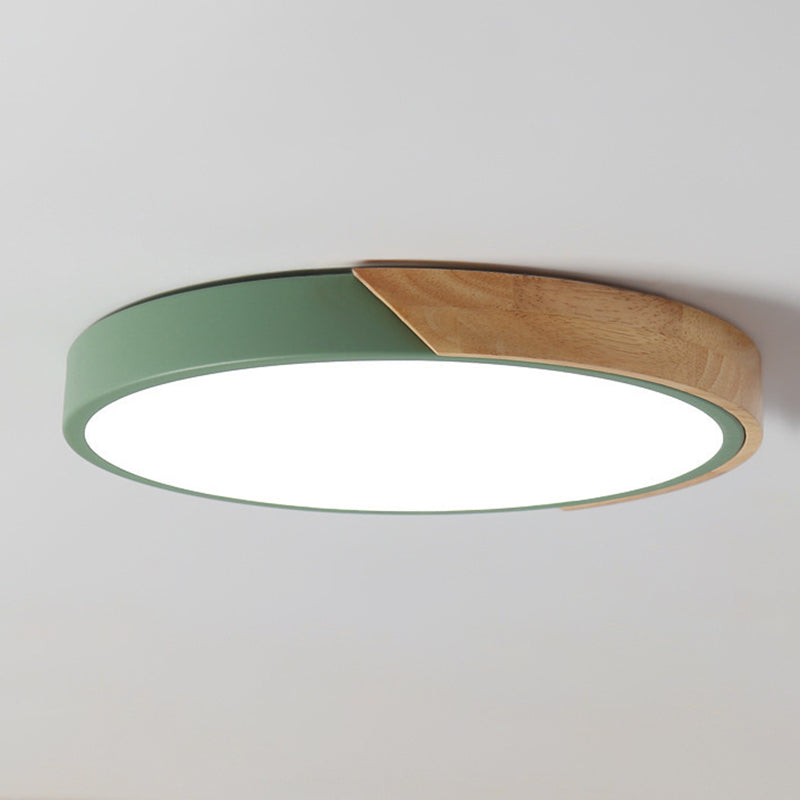 Nordic Led Ceiling Light Modern Minimalist Creative Bedroom Living Room Personality Round Macaron Multi-color Iron Lamps