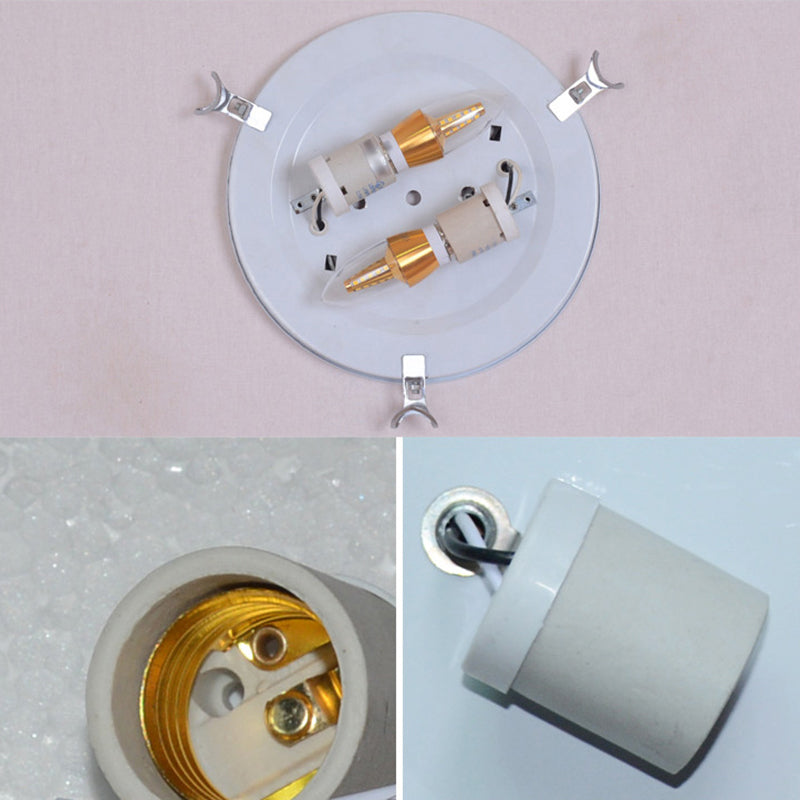 Multicolored Bowl-Shaped Flush Ceiling Light Fixture Tiffany-Style Flush Mount Ceiling Lamp