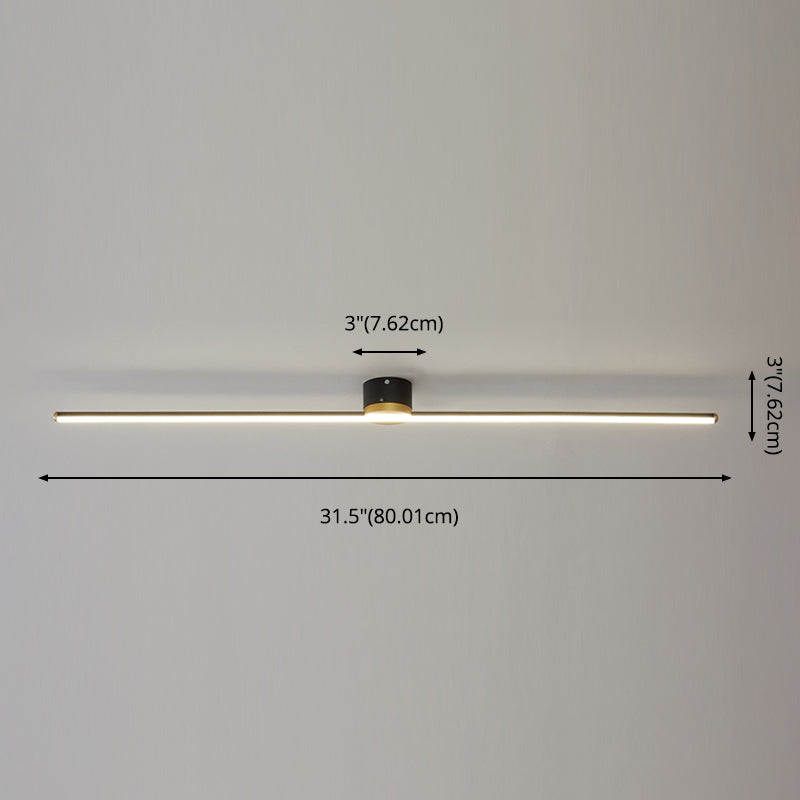 1 Light Linear LED Flush Mount Ceiling Light New Modern Aluminum Ceiling Light Fixture
