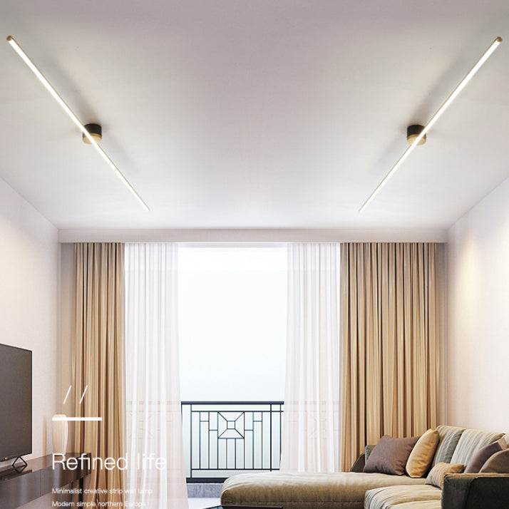1 Light Linear LED Flush Mount Ceiling Light New Modern Aluminum Ceiling Light Fixture