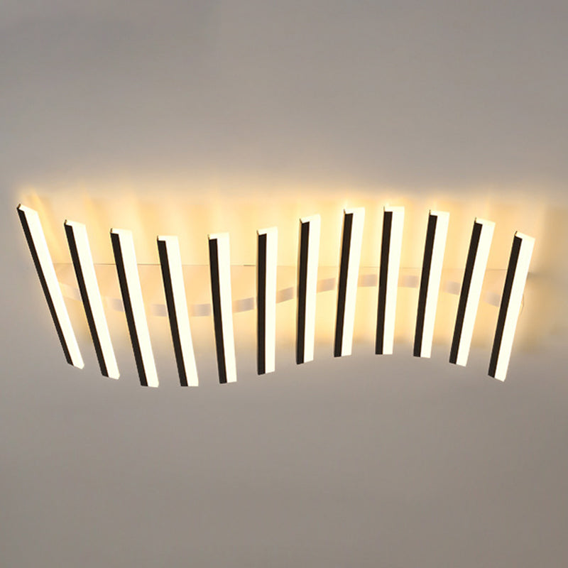 Acrylic Living Room LED Flush Ceiling Lights Linear Modern Style Flush Mount