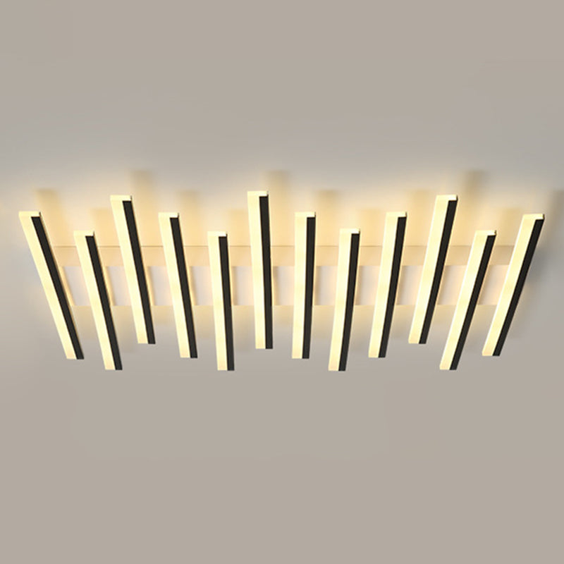 Acrylic Living Room LED Flush Ceiling Lights Linear Modern Style Flush Mount