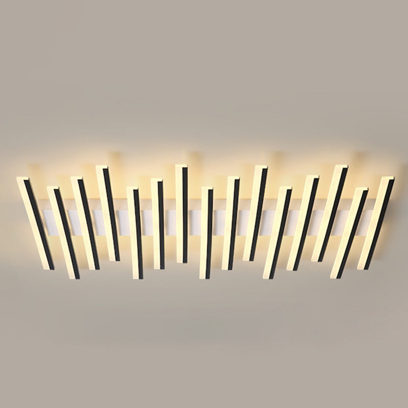Acrylic Living Room LED Flush Ceiling Lights Linear Modern Style Flush Mount