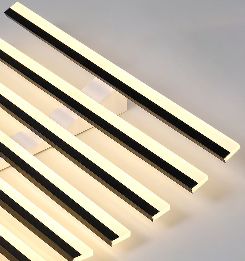 Acrylic Living Room LED Flush Ceiling Lights Linear Modern Style Flush Mount
