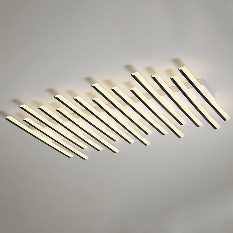 Acrylic Living Room LED Flush Ceiling Lights Linear Modern Style Flush Mount