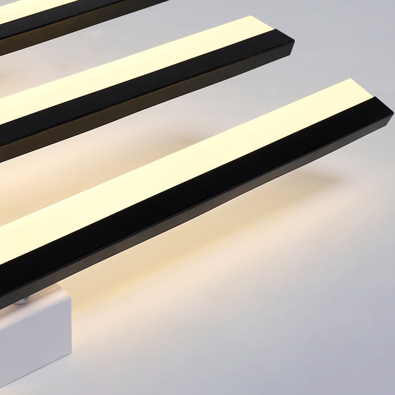 Acrylic Living Room LED Flush Ceiling Lights Linear Modern Style Flush Mount