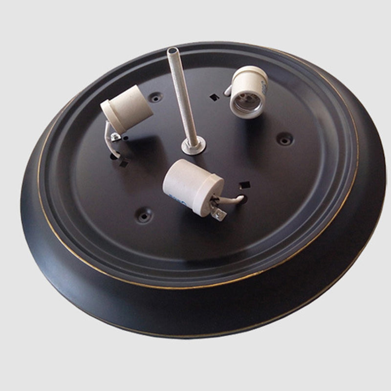 Bol Forme Lait Verre Verre Monter Modern Black Bedroom Ceiling Light Fixture