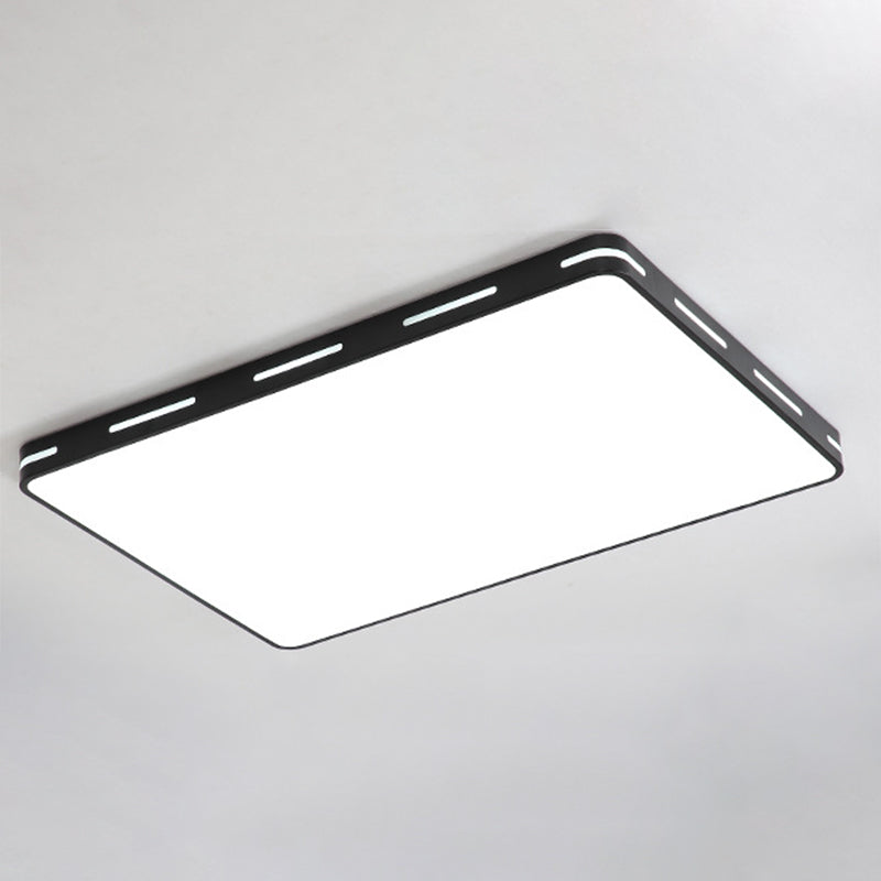 Lámpara de techo nórdica moderna y sencilla personalidad estudio de Sala de estar LED ultradelgado lámpara de ahorro de energía de caballo de hierro
