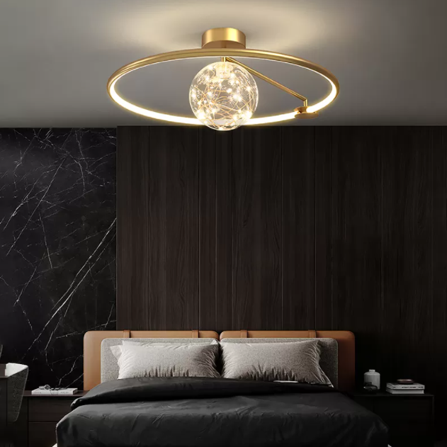 Moderne creatieve plafondlamp LED-cirkellicht Binnenlicht Slaapkamerlicht