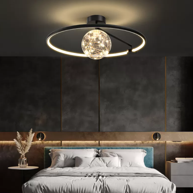 Moderne creatieve plafondlamp LED-cirkellicht Binnenlicht Slaapkamerlicht