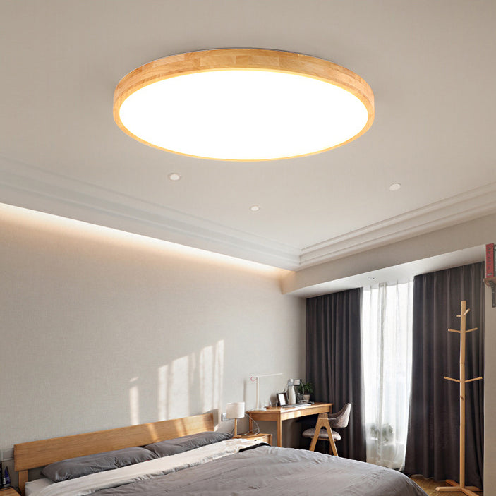 1 Licht Nordische Unterputz-Deckenleuchte Leuchtmittel Rundholz-Unterputz Deckenleuchte Licht für Wohnzimmer