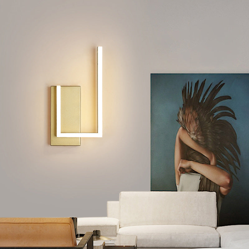 Modern Minimalist Minimalist Light Light Light Sconces Lampade a parete in metallo per soggiorno