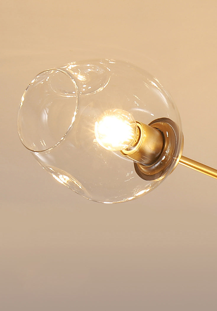 Starburst Chandelier Light Fixture Modern-Style Glass Living Room Ceiling Chandelier in Gold