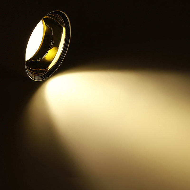 Metallic cilinder LED-inbouwlamp Minimalistisch zwart-roségouden plafondlamp voor slaapkamer