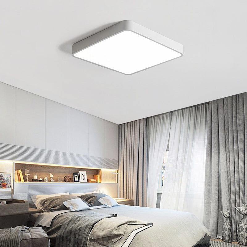 Macaron plafonnier nordique moderne minimaliste carré chambre étude salon Ultra-mince fer économie d'énergie éclairage