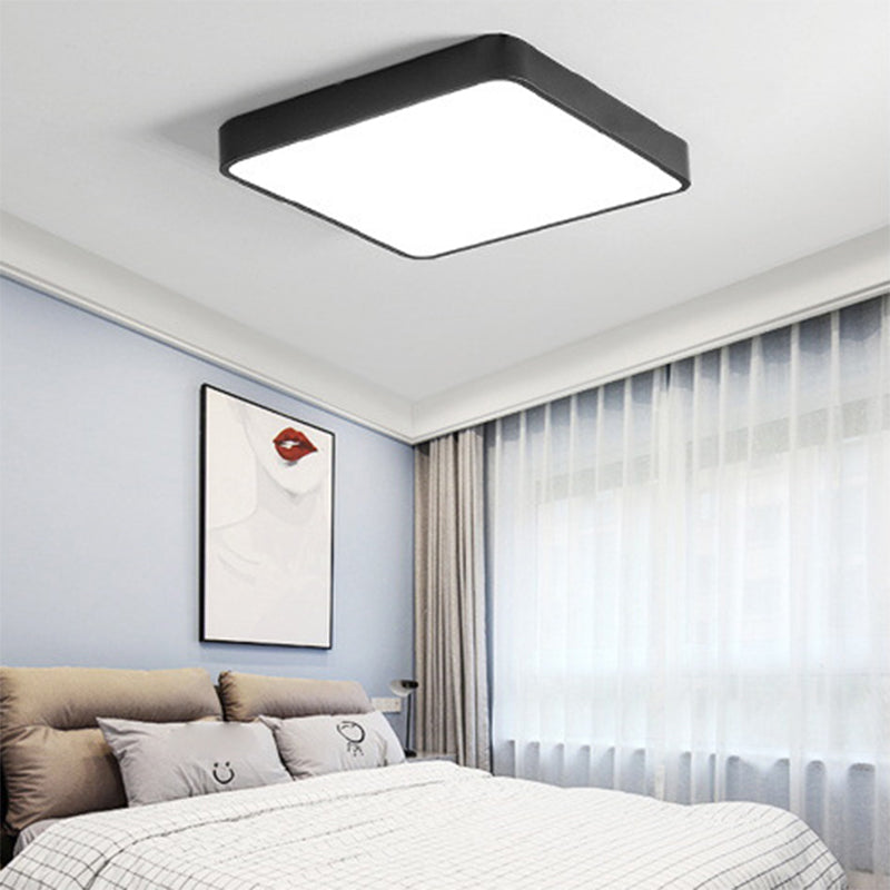 Macaron plafonnier nordique moderne minimaliste carré chambre étude salon Ultra-mince fer économie d'énergie éclairage