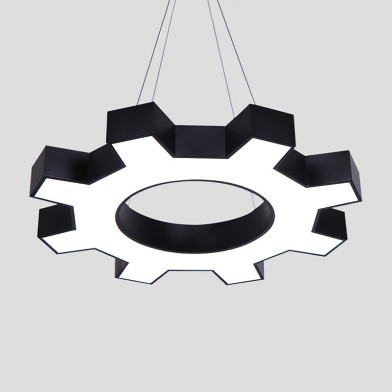 Luce a sospensione in palestra a forma di ingranaggio Acrilista Acrilista LED Apparecchi di illuminazione a soffitto