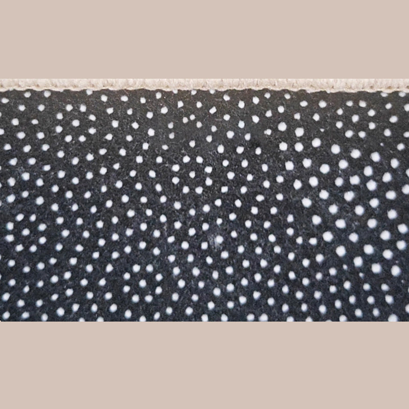 Modern Geometric Lines Printed Rug Black Tone Polyester Area Carpet Non-Slip Backing Rug for Living Room