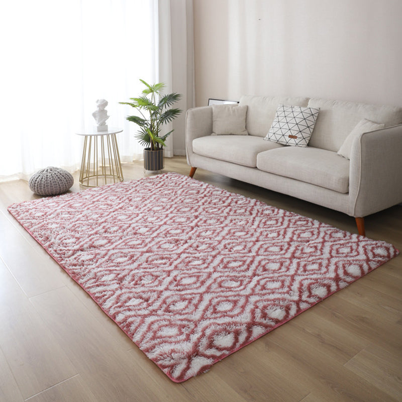 Simple Modern Graphic Pattern Rug Creative Trendy Shag Area Carpet Polyester Friendly Washable Carpet for Living Room