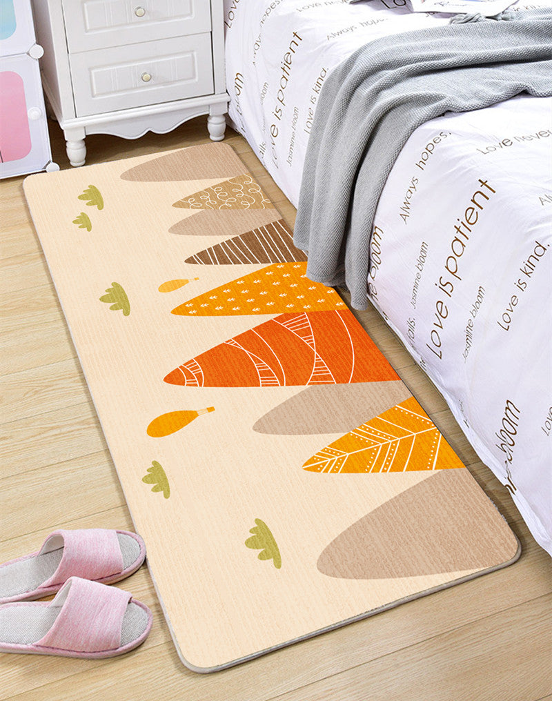 Lovely Modern Bedroom Rug Stylish Cartoon Pattern Kids Carpet Polyester Non-Slip Backing Carpet for Home Decoration