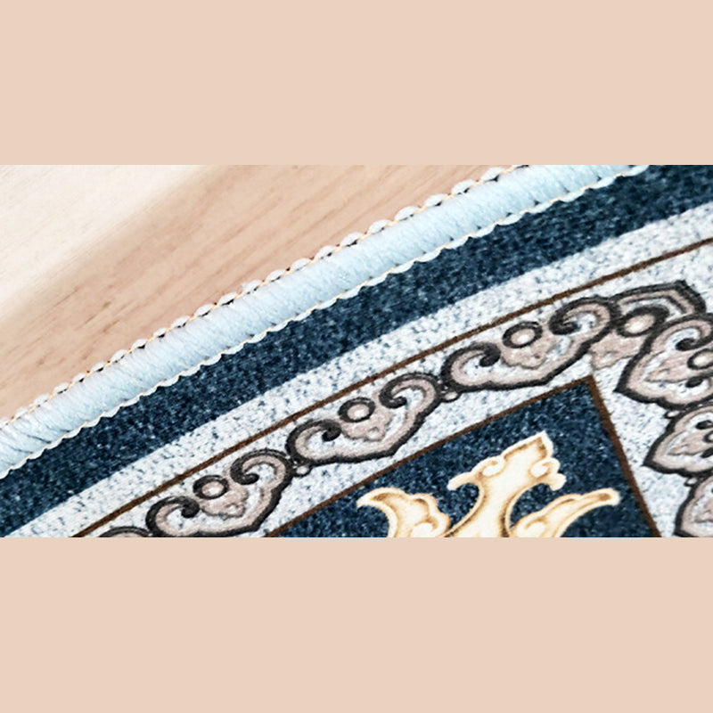 Kreative abstrakte Kunst Indoor Teppich weiß getünschtes Farbblockbereich Teppichpolyester Anti-Rutsch-Rückschlag Teppich für die Heimdekoration