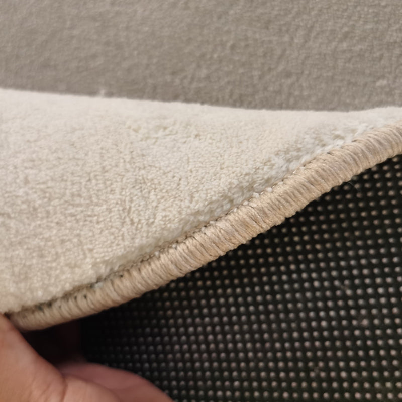 White Tone Modern Rug Polyester Carpet Abstract Lines Indoor Rug Non-Slip Backing for Living Room