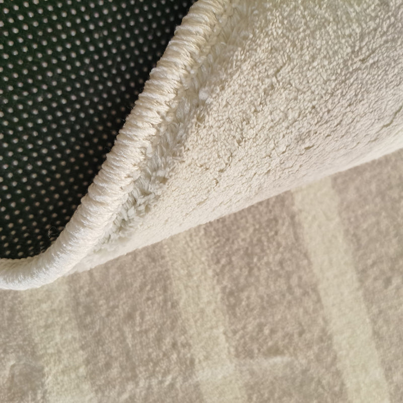 White Tone Modern Rug Polyester Carpet Abstract Lines Indoor Rug Non-Slip Backing for Living Room