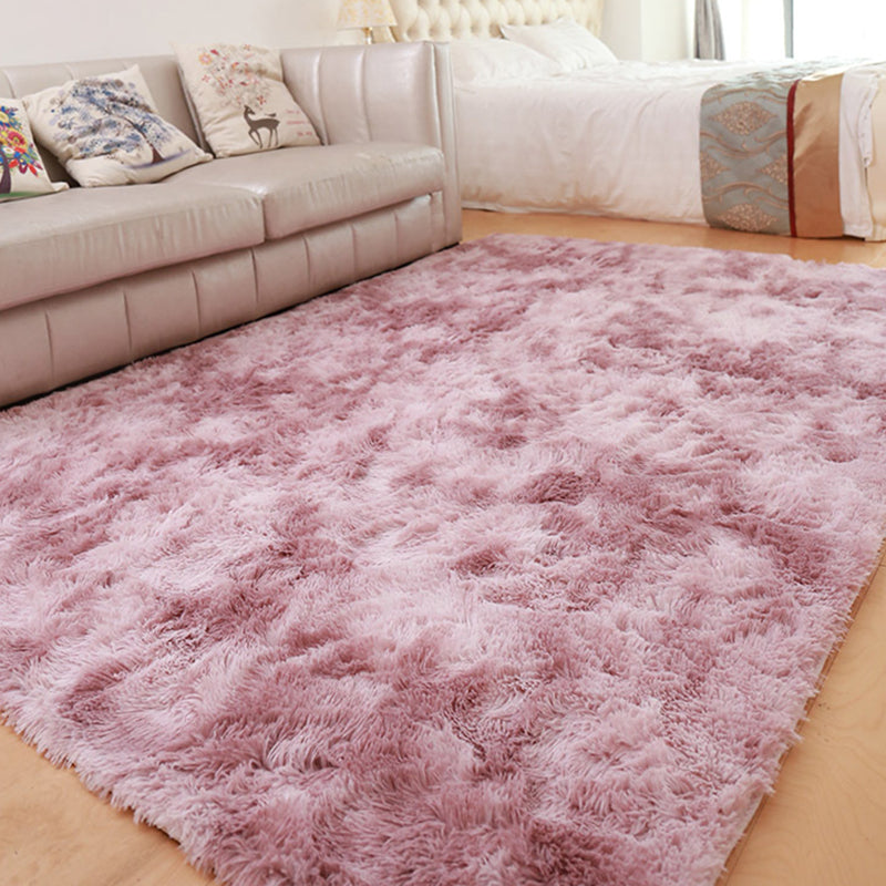 Multicolored Trendy Tie-dyed Area Rug Natural Soft Shag Indoor Rug Polyester Non-Slip Backing Carpet for Living Room