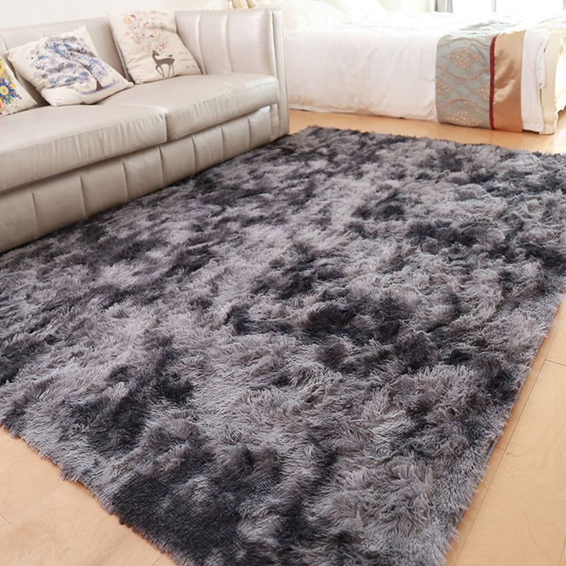 Multicolored Trendy Tie-dyed Area Rug Natural Soft Shag Indoor Rug Polyester Non-Slip Backing Carpet for Living Room