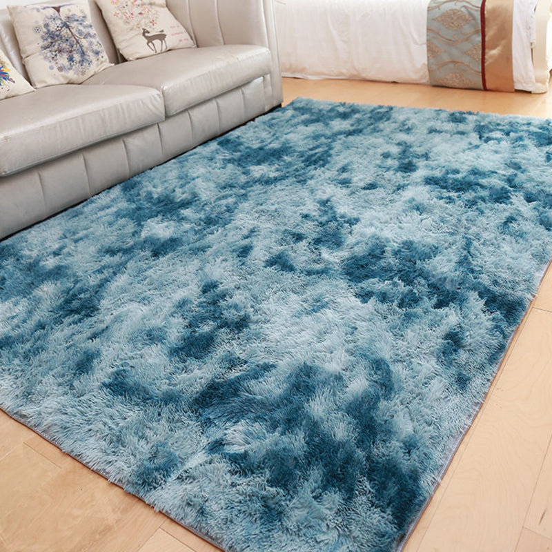 Multicolored Trendy Tie-dyed Area Rug Natural Soft Shag Indoor Rug Polyester Non-Slip Backing Carpet for Living Room