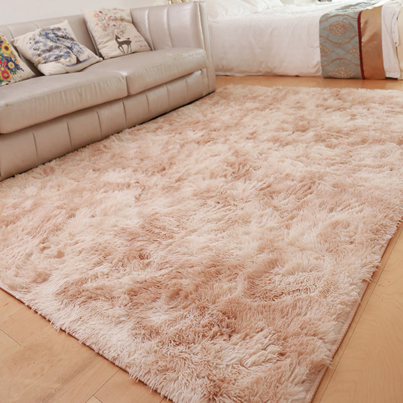 Multicolored Trendy Tie-dyed Area Rug Natural Soft Shag Indoor Rug Polyester Non-Slip Backing Carpet for Living Room