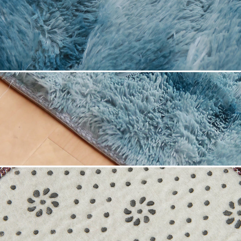 Multicolored Trendy Tie-dyed Area Rug Natural Soft Shag Indoor Rug Polyester Non-Slip Backing Carpet for Living Room