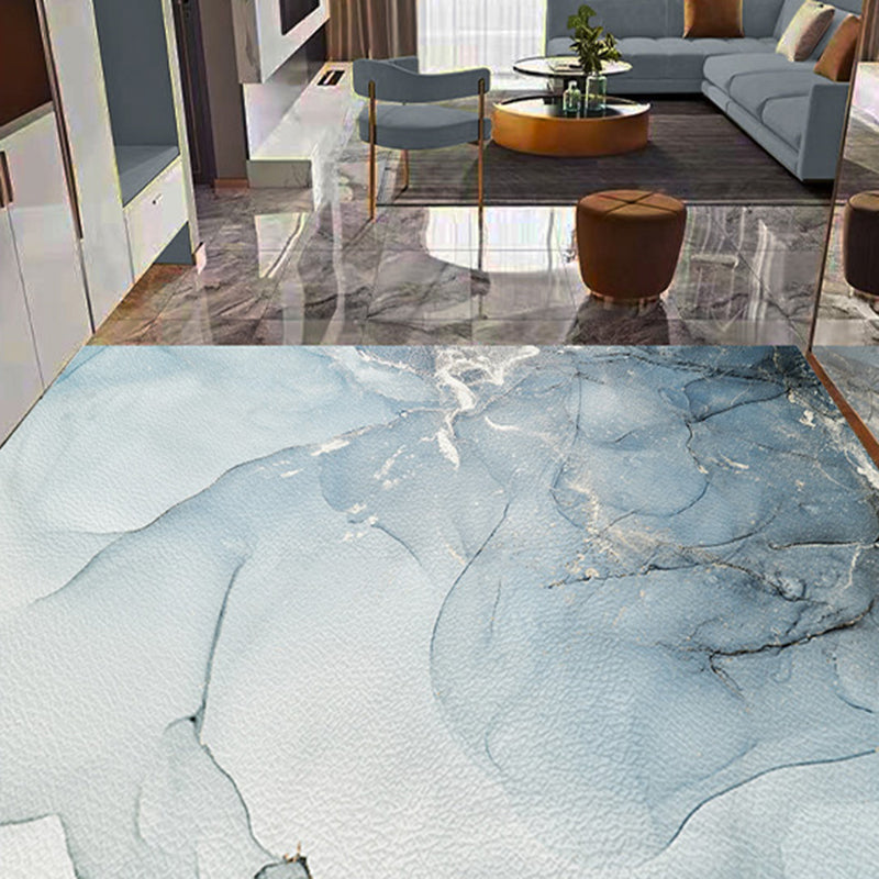 Color Mixed Simplicity Area Carpet Polyester Marbling Print Indoor Rug Anti-Slip Backing Carpet for Living Room