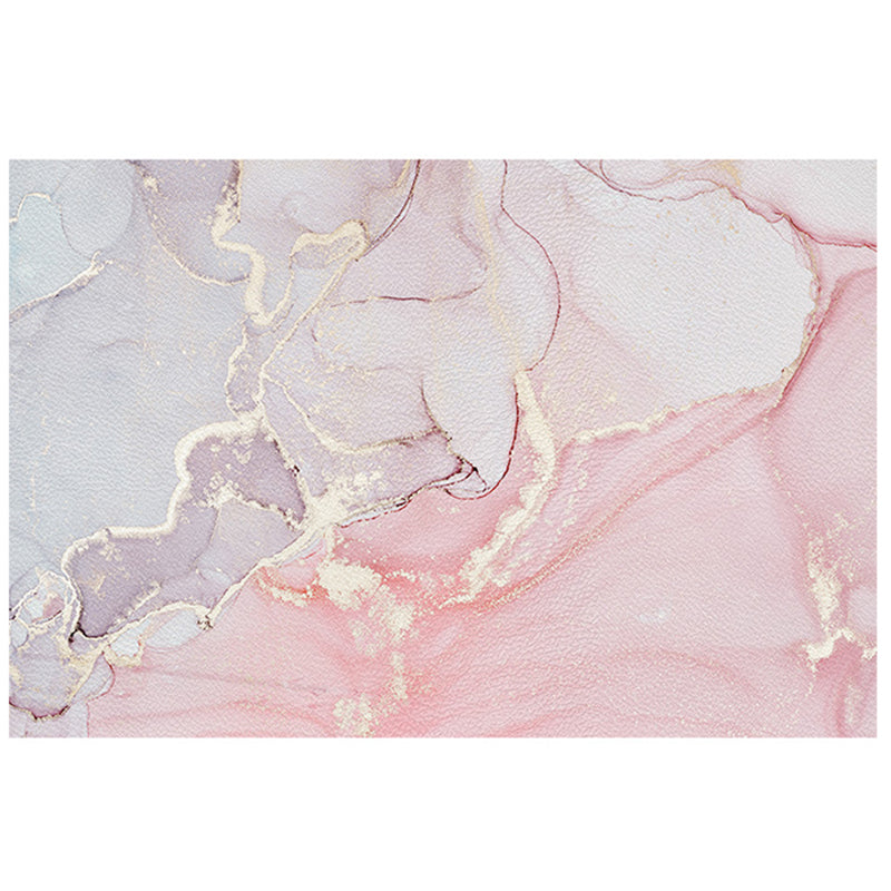 Color Mixed Simplicity Area Carpet Polyester Marbling Print Indoor Rug Anti-Slip Backing Carpet for Living Room