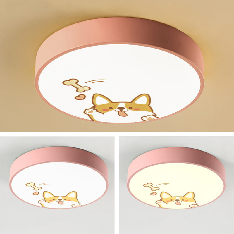 Cartoon disc encastré plafonnier métal encastré chambre plafonnier