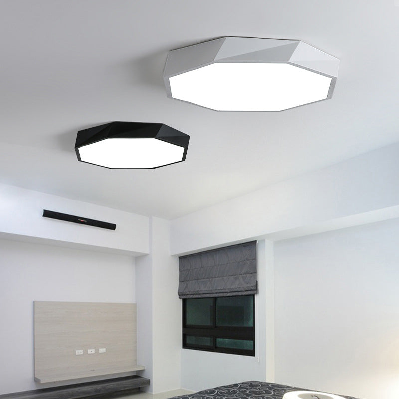 Metal Geometrical Flush Ceiling Light Fixture Nordic Style LED Flush-Mount Light Fixture