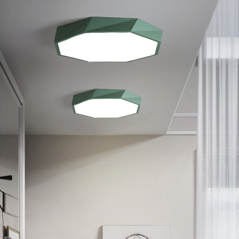 Metal Geometrical Flush Ceiling Light Fixture Nordic Style LED Flush-Mount Light Fixture