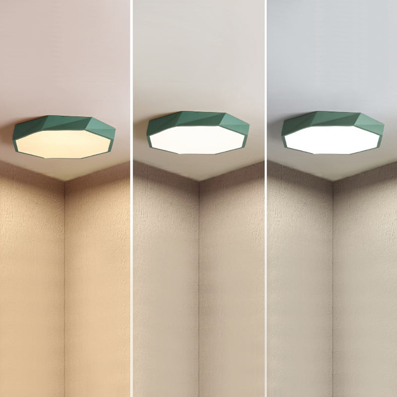 Metal Geometrical Flush Ceiling Light Fixture Nordic Style LED Flush-Mount Light Fixture