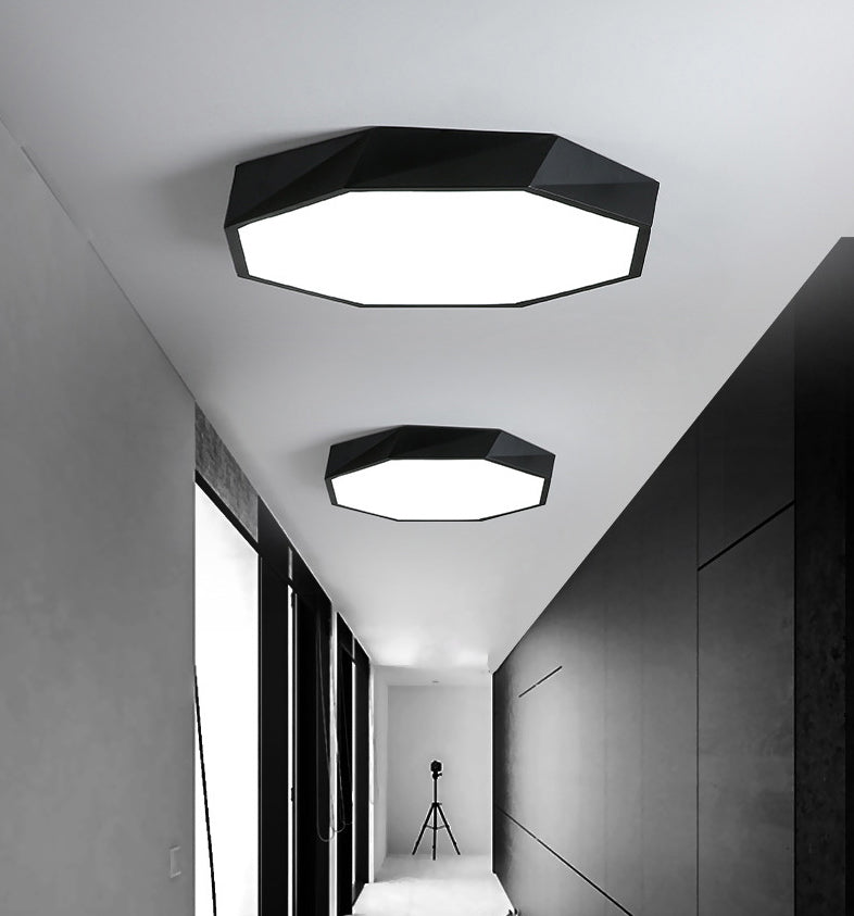 Plafonnier encastré géométrique en métal, luminaire LED de Style nordique