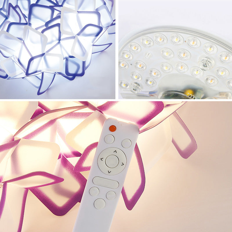 Lámparas de montaje empotrado Blossom, luces de techo contemporáneas de plástico, montaje empotrado