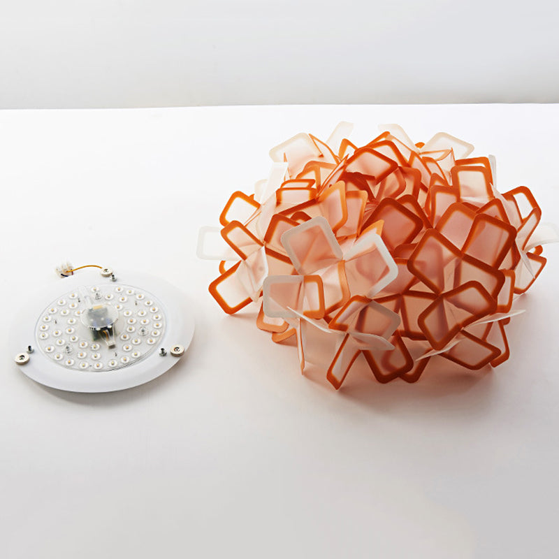 Lámparas de montaje empotrado Blossom, luces de techo contemporáneas de plástico, montaje empotrado