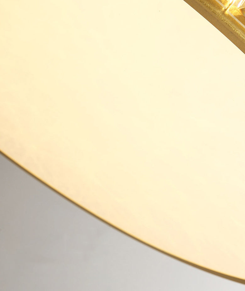 Plafonnier LED circulaire en cristal, plafonnier en fer forgé de Style de luxe moderne pour les espaces intérieurs