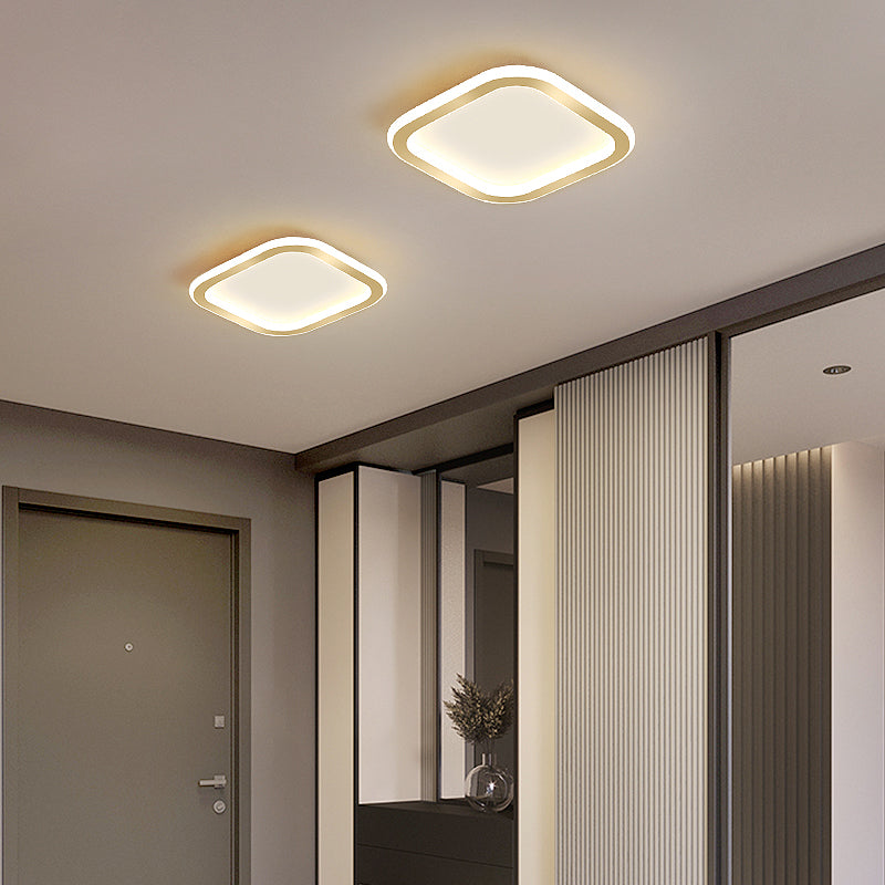 Plafonnier LED Ultra-mince à 1 lumière, nouveau plafonnier moderne en fer pour couloir