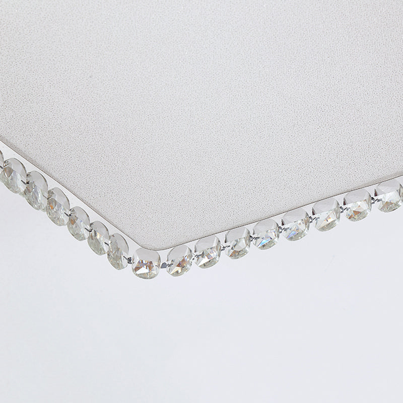 Plafonnier LED en cristal à deux niveaux, montage encastré en acier inoxydable, Style de luxe moderne, pour salon