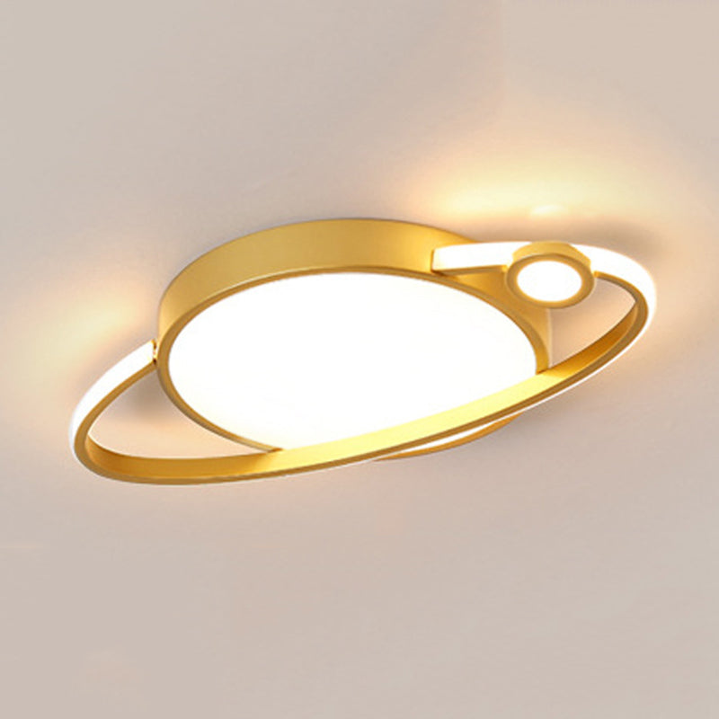 Saturn Flush Light Acrylic Modern Flush Mount Ceiling Light Fixtures for Bedroom