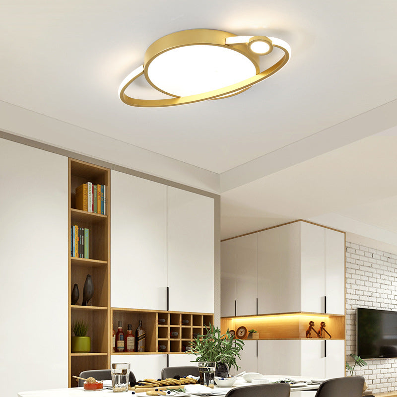 Saturn Flush Light Acrylic Modern Flush Mount Ceiling Light Fixtures for Bedroom