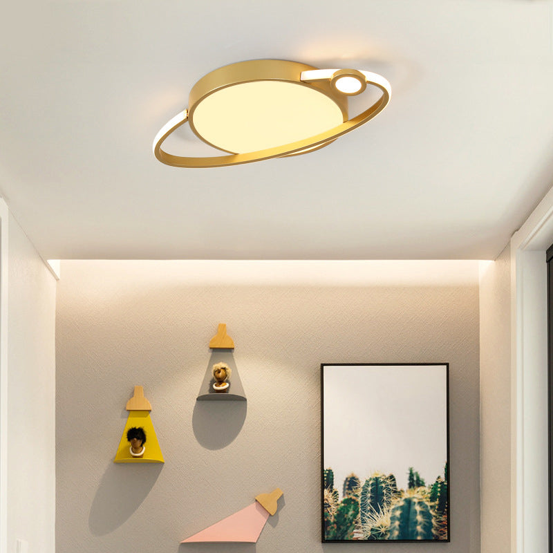 Saturn Flush Light Acrylic Modern Flush Mount Ceiling Light Fixtures for Bedroom
